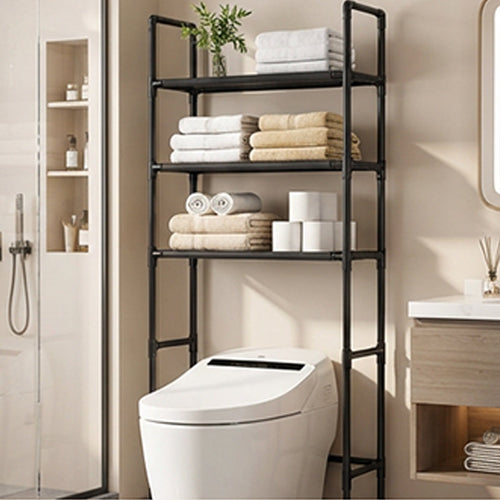 🧺No-Drill Over-Washer Storage Rack, Waterproof Rustproof Laundry & Bathroom Organizer Shelf for Space Saving