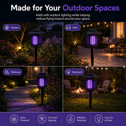 ☀️ Solar Mosquito Zapper | 2-in-1 Bug Killer & Yard Light 🦟