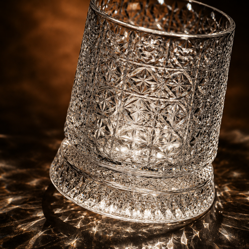 360° Spinning Crystal Whiskey Glass