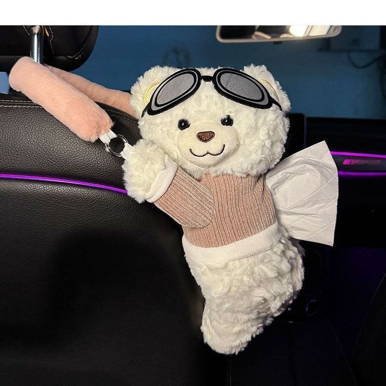 ✨Limited time buy one get one free✨ Global best-selling over 1 million cute bear-shaped plush car tissue box