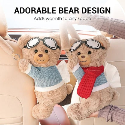 ✨Limited time buy one get one free✨ Global best-selling over 1 million cute bear-shaped plush car tissue box