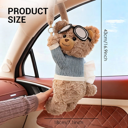 ✨Limited time buy one get one free✨ Global best-selling over 1 million cute bear-shaped plush car tissue box